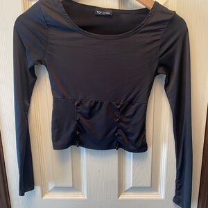 Top Chic Women's S Black Long Sleeve Top
